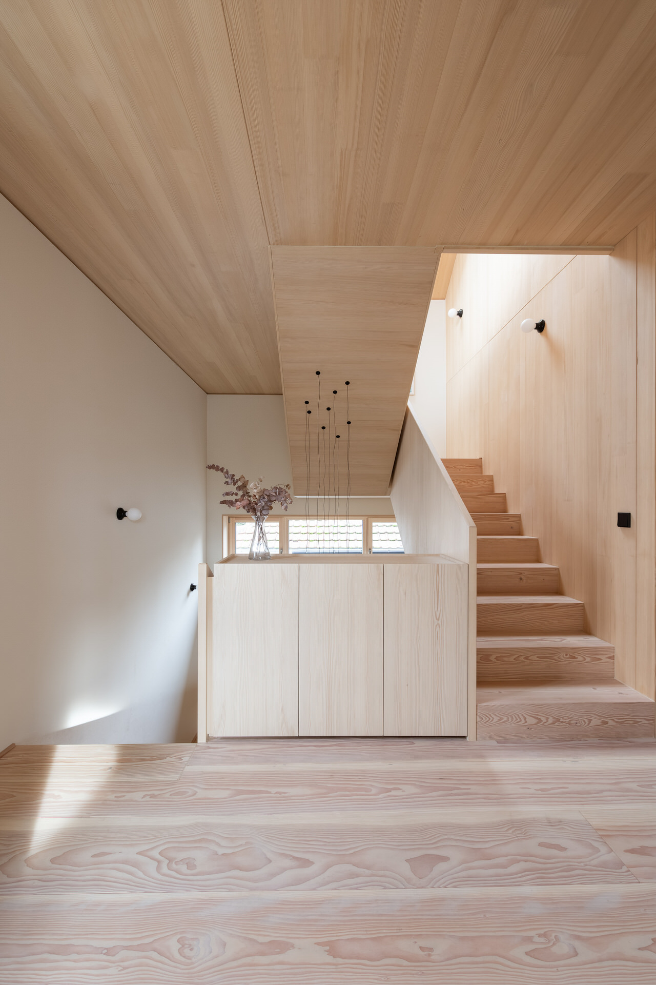 Holzhaus Lohrmannarchitekten Ansicht Treppenhaus, @Andreas Dalferth