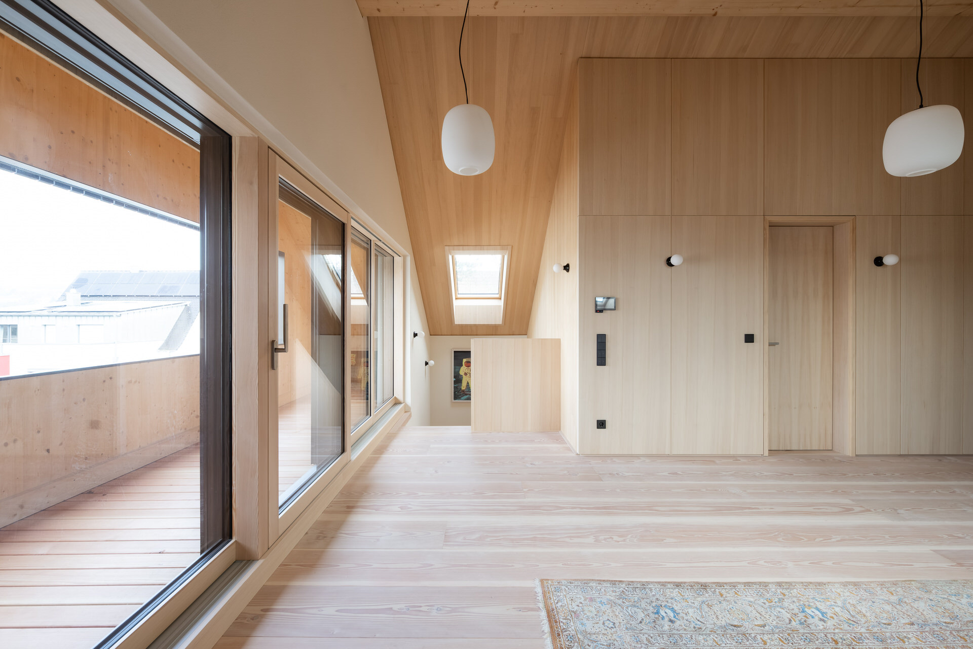 Holzhaus Lohrmannarchitekten Ansicht Wohnzimmer, @Andreas Dalferth